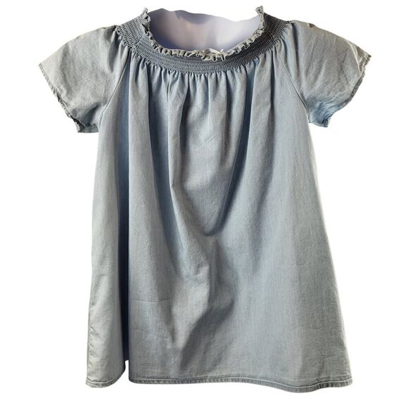 NEW Love Tree Plus Size 1X Blue Cotton Blouse Embroidered On & Off Shoulder - Picture 4 of 13